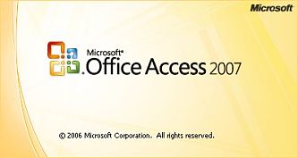  Pozdravni ekran programa
 Microsoft Office Access 2007 