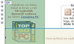  Podmetnite sliku neke stranice,
pa anga�ujte alatke za ure�enje rasporeda sadr�aja 