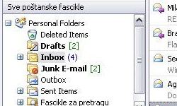  Imena rezervisanih fascikli u Outlooku se ne�e prevesti,
 ali to nije propust pri lokalizaciji,
 nego posledica odr�avanja strukture u ovom programu 