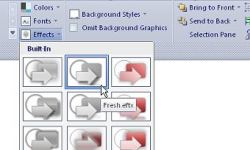  PowerPoint 12:
 bogatstvo opcija za fini odabir izgleda
 grafi�kih elemenata na slajdu,
 bez gubljenja vremena 
