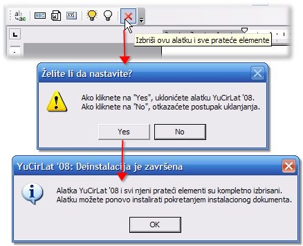 Deinstaliranje alatke
