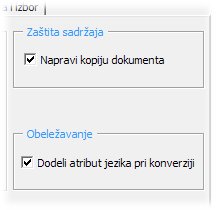 Posebna polja za potvrdu
