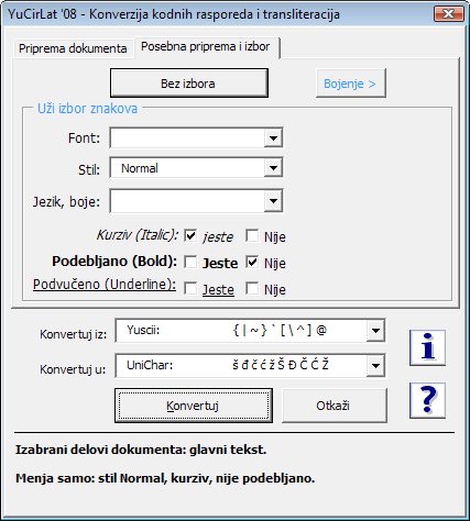 Druga kartica dijaloga